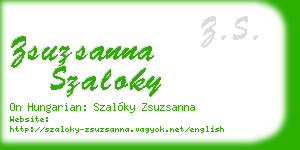 zsuzsanna szaloky business card